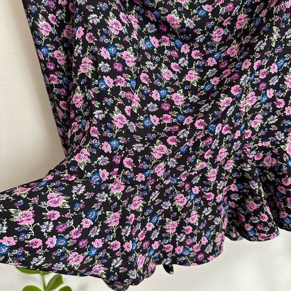 💗 NWT bohemian floral squareneck longsleeve flare bottom top- XL 🍂 - Picture 7 of 9